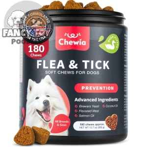 Dog Flea and Tick Treatment Chews FleaTick Prevention for Dogs Chewables Natural Dog Flea & Tick Control Soft Treats Immune Support Supplement Tasty chewable flea & tick prevention