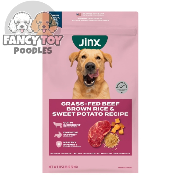 Jinx Grass-Fed Beef, Brown Rice & Sweet Potato Dry Dog Food, 11.5 lb. Bag