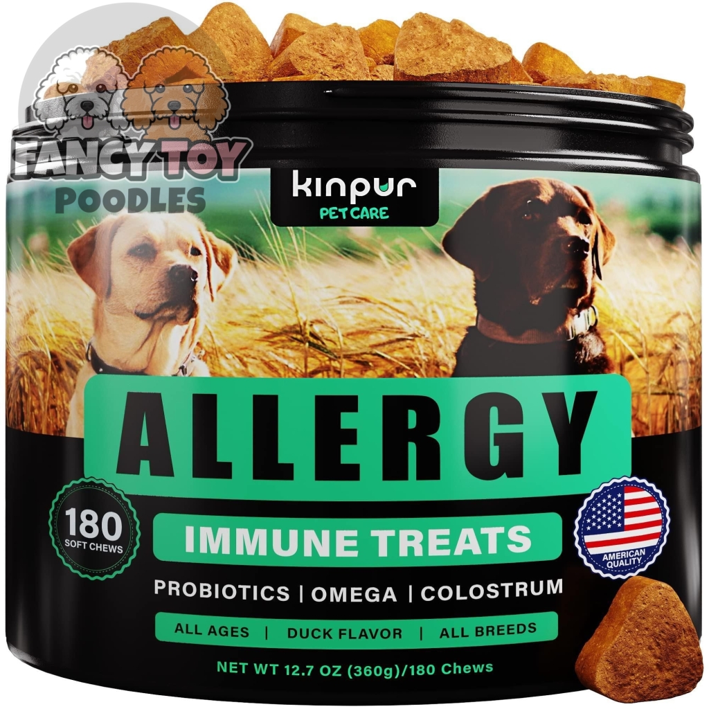 Natural Dog Allergy Chews with Omega Probiotics Apple Cider & Vinegar Allergy Relief Supplement Natural Dog Allergy Chews