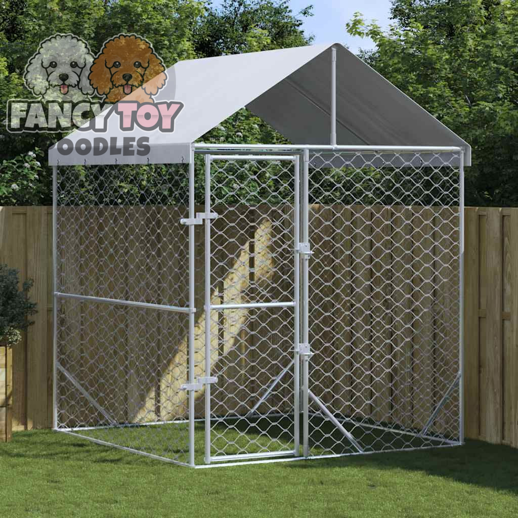 Outdoor Dog Kennel with Roof