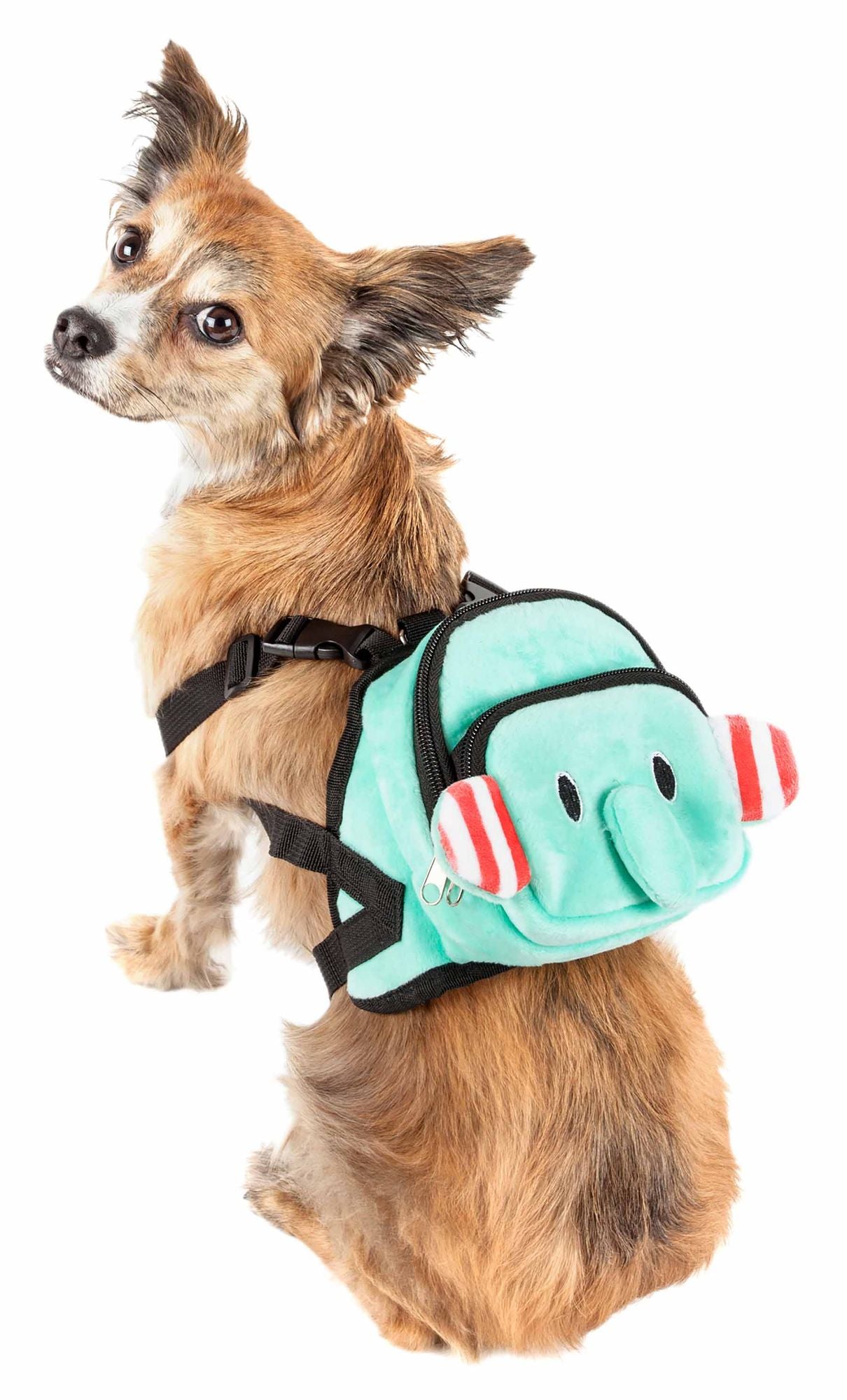 Pet Life 'Dumbone' Dual-Pocketed Compartmental Animated Dog Harness Backpack For Small And Medium Dogs Harness Backpack