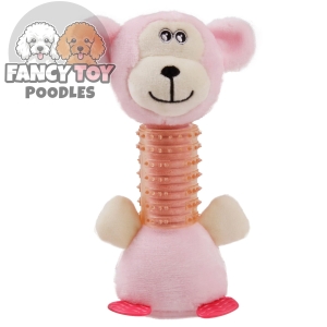 Pet Life Totty-Chew' Plush and Rubber Squeaking Dog Toy Plush and Rubber Squeaking Dog Toy