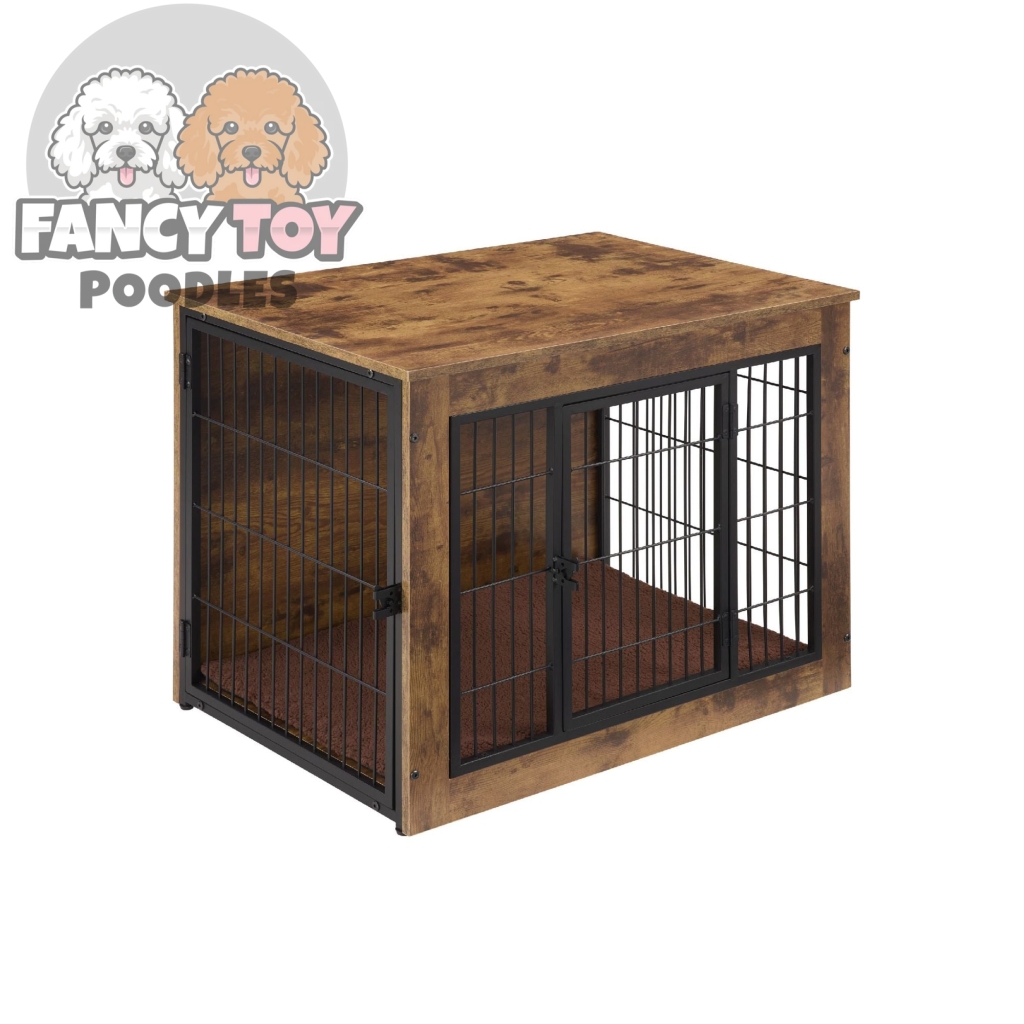 Wooden Dog Kennel with Cushion